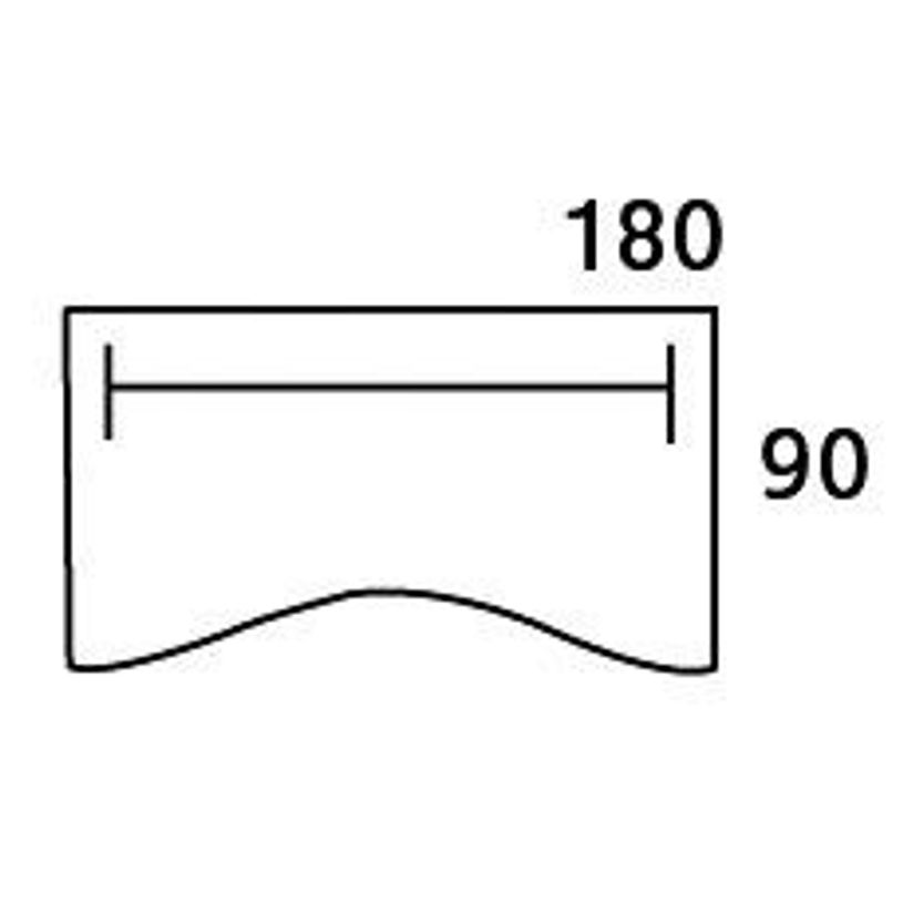 0404000123934-Bureau vague symétrique LOFTER - L180 cm - Plateau imitation Merisier - pied Blanc-P_400012393_2-1