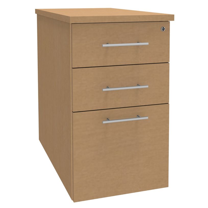 0404000124368-Caisson bout de bureau IRIS - L43 x P80 cm - imitation Hêtre-P_400012436_1-0