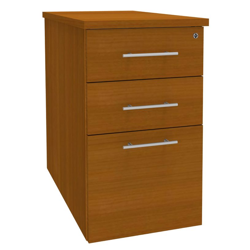 0404000124375-Caisson bout de bureau IRIS - L43 x P80 cm - imitation Merisier-P_400012437_1-0