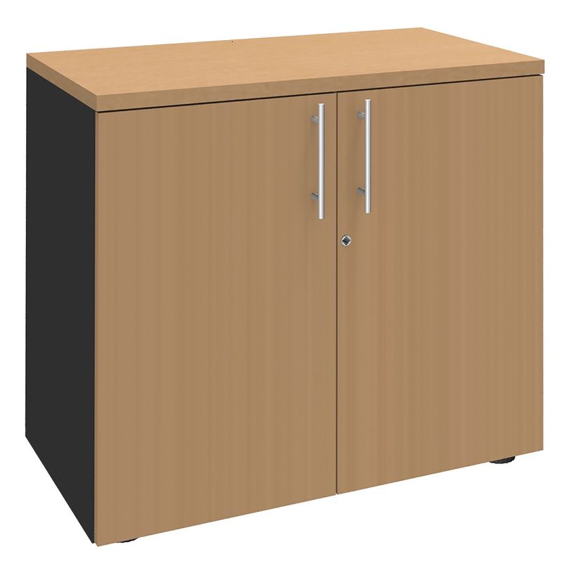 0404000124443-Armoire basse EXPRIM/LOFTER/LEVEL - H72 x L80 x P47 - 2 portes - Corps Anthracite - Dessus-P_400012444_1-0