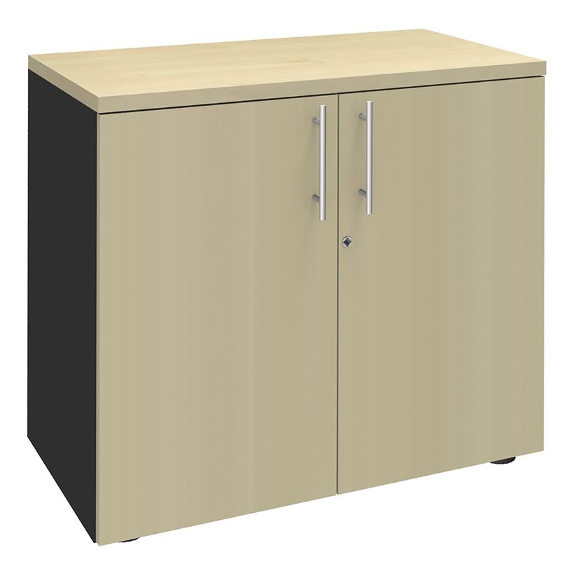 0404000124504-Armoire basse EXPRIM/LOFTER/LEVEL - H72 x L80 x P47 - 2 portes - Corps Anthracite - Dessus-P_400012450_1-0