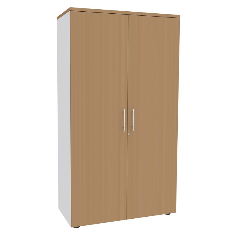 0404000124573-Armoire haute EXPRIM/LOFTER/LEVEL - H180 x L80 x P47 - 2 portes - Corps Blanc perle - Dess-P_400012457_1-0