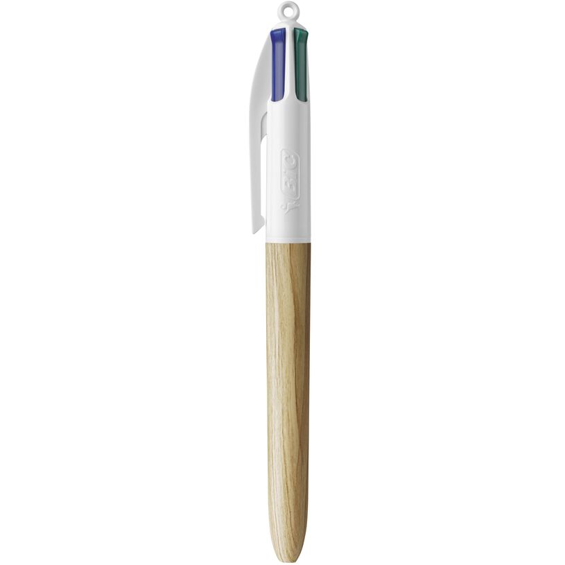 3086123650176-BIC 4 Couleurs Wood Style - Stylo à bille 4 couleurs + 2 corps de rechange effet bois-P_400012511_2-1