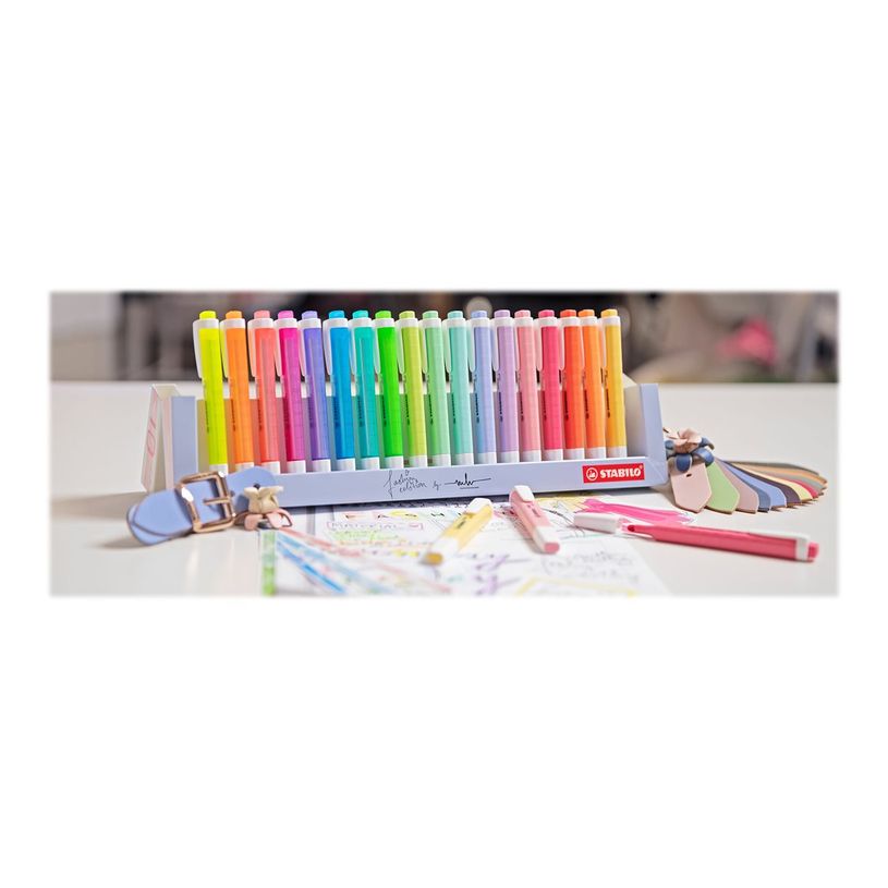4006381565998-STABILO swing cool Fashion Edition by Marina Hoermanseder - Chevalet de 18 surligneurs - c-P_400012514_2-2
