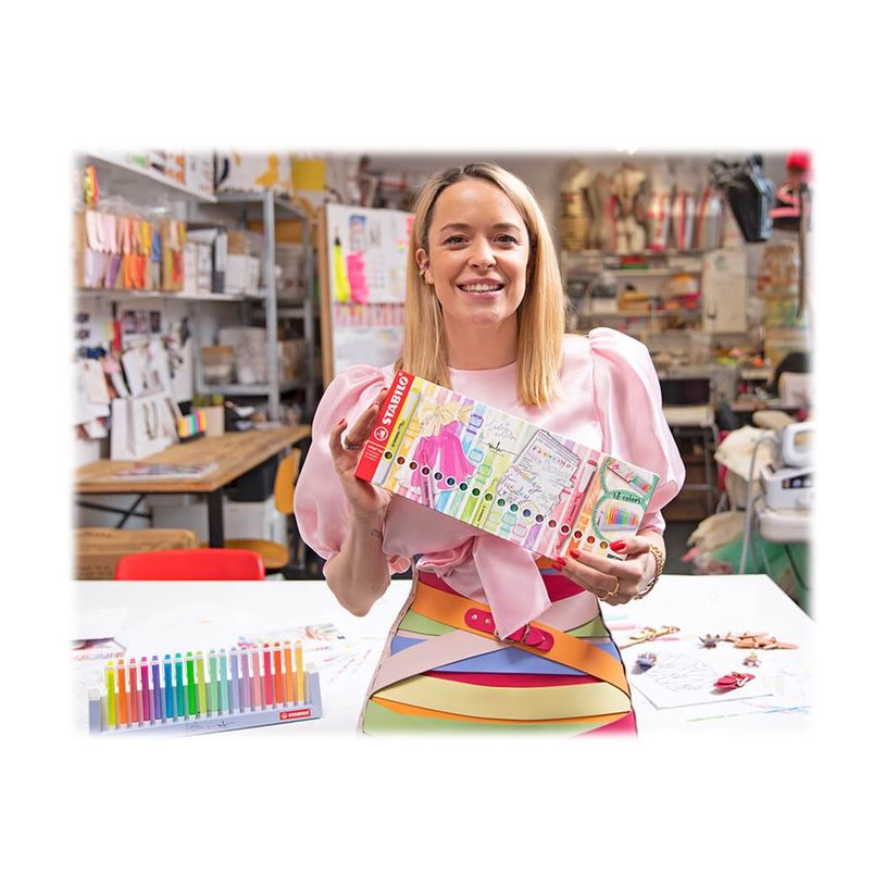 4006381565998-STABILO swing cool Fashion Edition by Marina Hoermanseder - Chevalet de 18 surligneurs - c-P_400012514_5-5