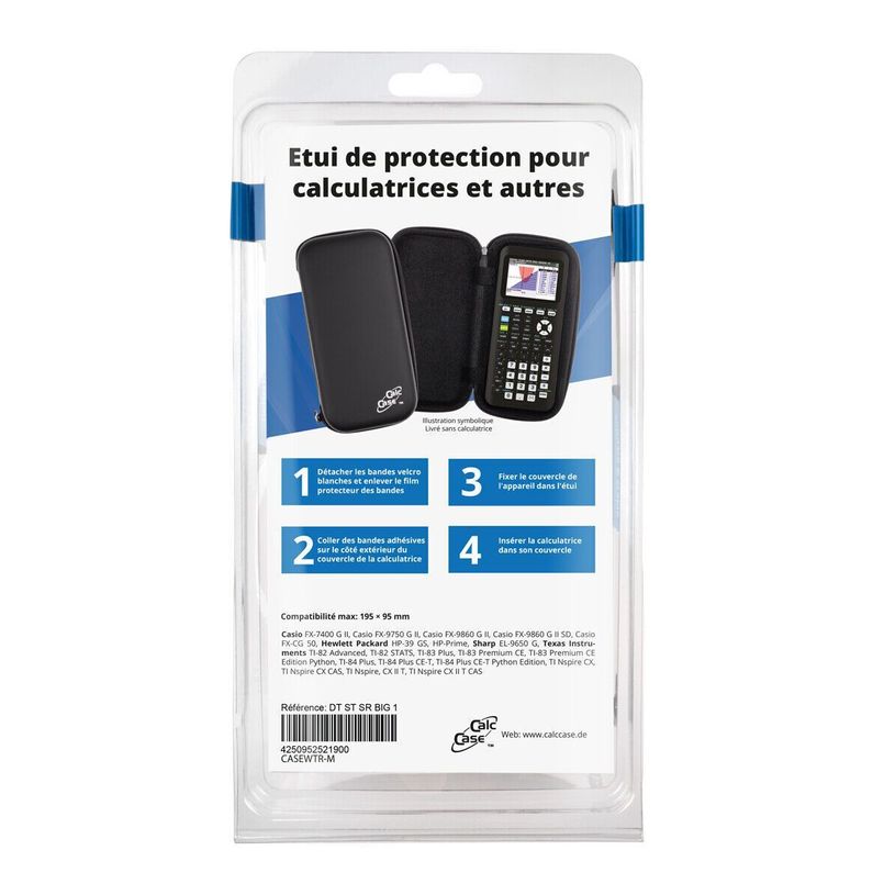 4250952526080-CalcCase - Etui de protection pour calculatrice - XL - 19,5x9,5 cm - noir--1