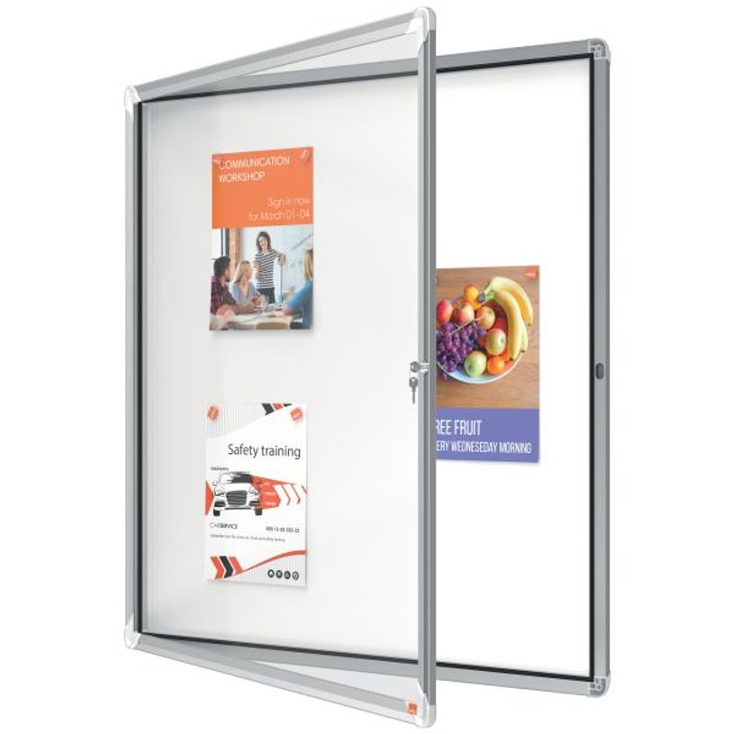 5028252064071-Nobo - Vitrine extérieure - 12 feuilles A4 - Surface magnétique - porte battante - 92,3 x 96,9 x 4,3 --1