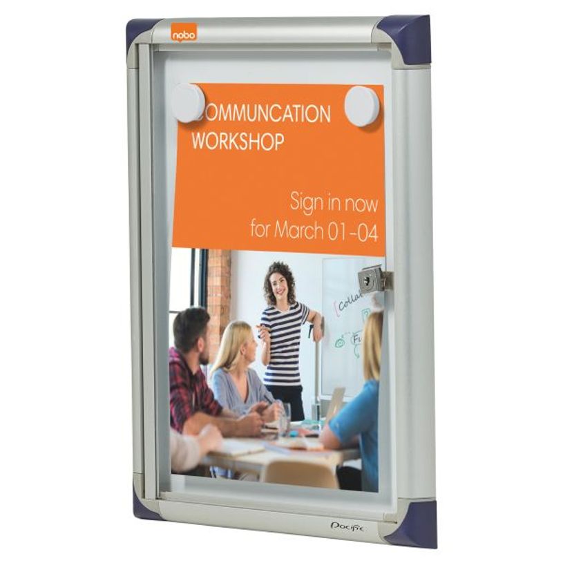 5028252158725-Nobo - Vitrine d'intérieur extra plate - 1 feuilles A4 - surface magnetique - porte battante - 30 x 38--2