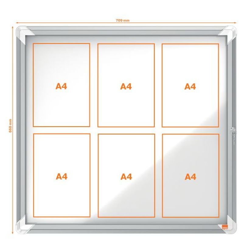 5028252063913-Nobo - Vitrine d'affichage - 6 feuilles A4 - surface magnetique - porte battante - 70,8 x 66,7 x 4,3 cm--1