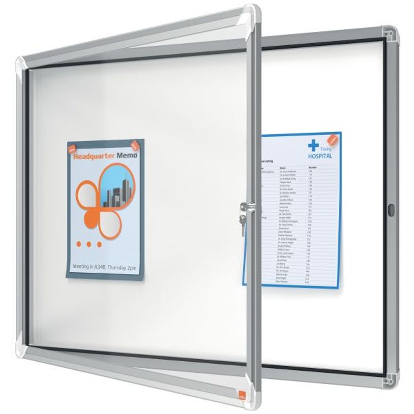 5028252063906-Nobo - Vitrine d'affichage - 8 feuilles A4 - surface magnetique - porte battante - 92,3 x 66,7 x 4,3 cm--2