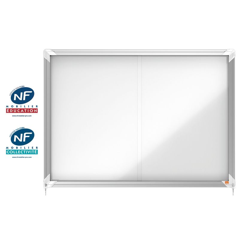 5028252063777-Nobo - Vitrine d'affichage - 8 feuilles A4 - surface magnetique - porte coulissante - 92,2 x 66,5 x 6,3--0