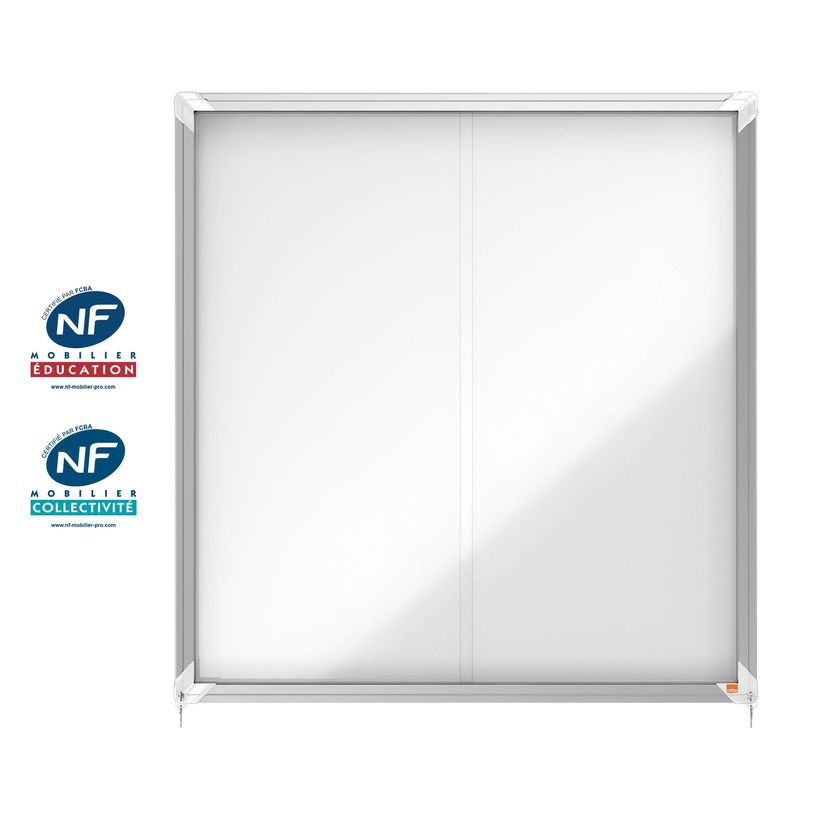 5028252063760-Nobo - Vitrine d'affichage - 12 feuilles A4 - surface magnetique - porte coulissante - 92,2 x 96,7 x 6,--0