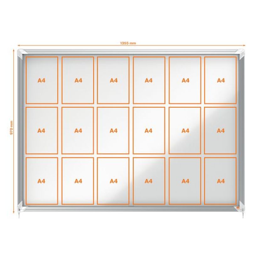 5028252063753-Nobo - Vitrine d'affichage - 18 feuilles A4 - surface magnetique - porte coulissante - 135,2 x 96,7 x 6--2