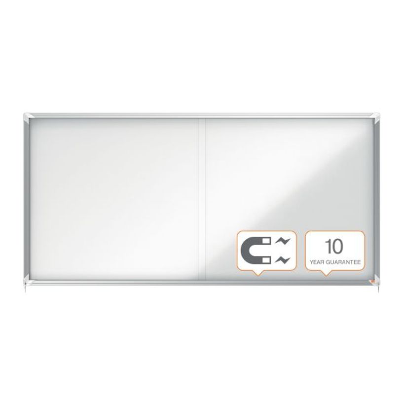 5028252063838-Nobo - Vitrine d'affichage - 27 feuilles A4 - surface magnetique - porte coulissante - 199,7 x 96,7 x 6--3
