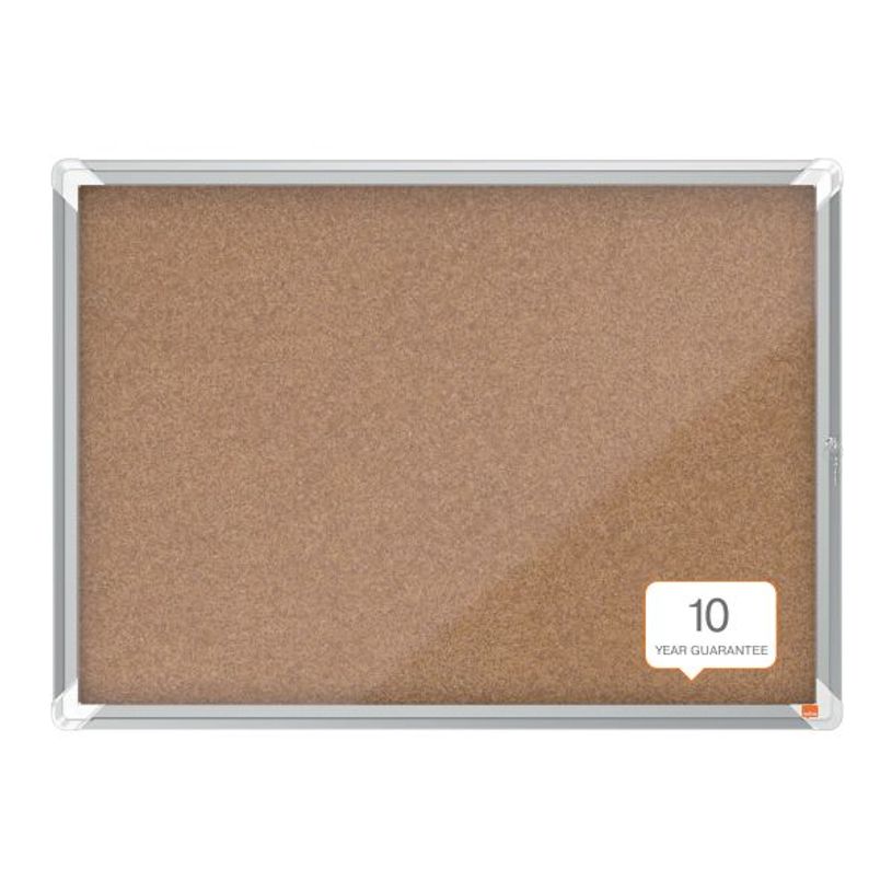 5028252611480-Nobo - Vitrine d'affichage - 8 feuilles A4 - surface liege - porte battante - 92,3 x 66,7 x 4,3 cm--4