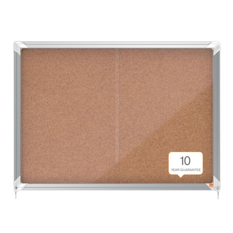 5028252611534-Nobo - Vitrine d'affichage - 8 feuilles A4 - surface liege - porte coulissante - 92,2 x 66,5 x 6,3 cm--3