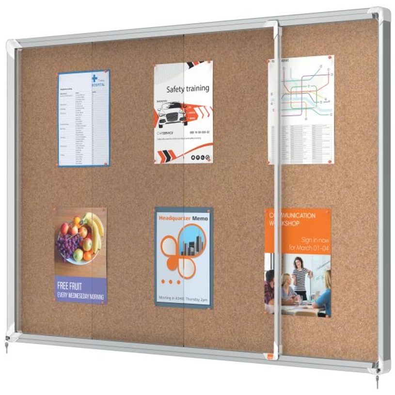 5028252063746-Nobo - Vitrine d'affichage - 18 feuilles A4 - surface liege - porte coulissante - 135,2 x 96,7 x 6,3 cm--1