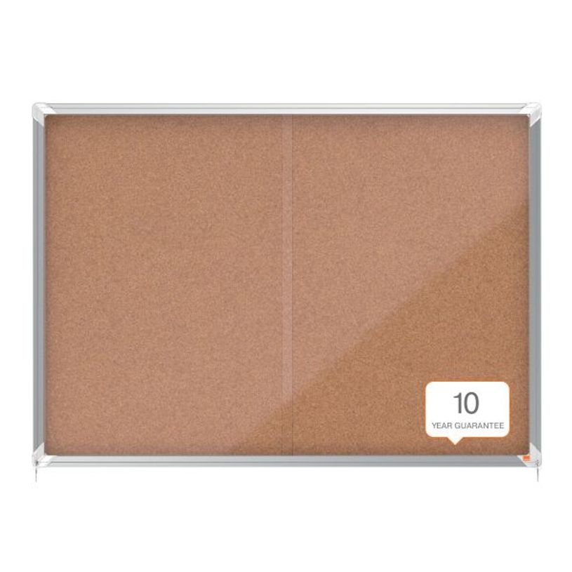 5028252063746-Nobo - Vitrine d'affichage - 18 feuilles A4 - surface liege - porte coulissante - 135,2 x 96,7 x 6,3 cm--3