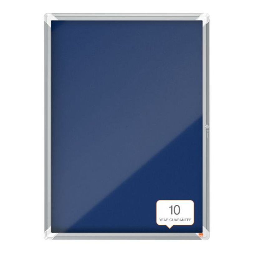 5028252063937-Nobo - Vitrine d'affichage - 9 feuilles A4 - surface en feutre bleu - porte battante - 70,8 x 96,9 x 4,--3