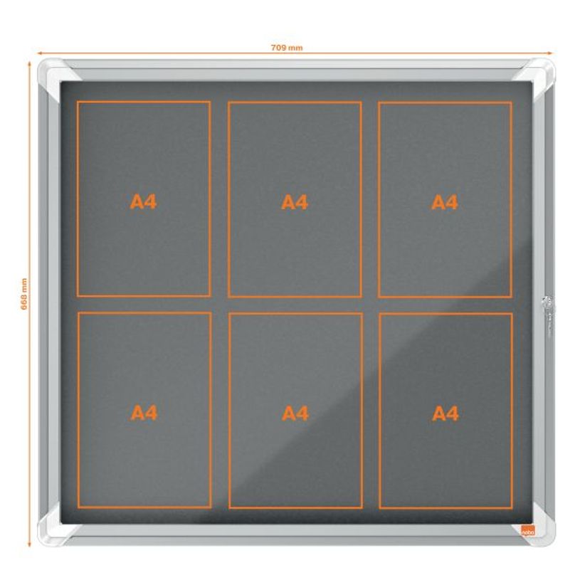 5028252611503-Nobo - Vitrine d'affichage - 6 feuilles A4 - surface en feutre gris - porte battante - 70,8 x 66,7 x 4,--2