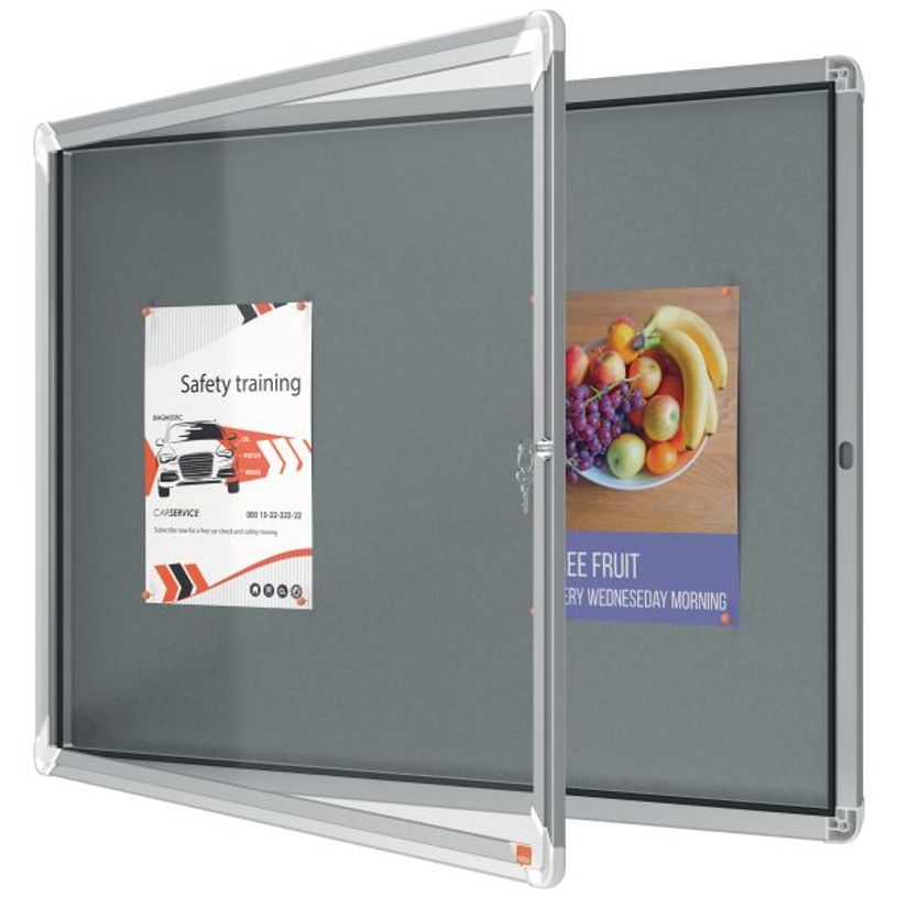 5028252611510-Nobo - Vitrine d'affichage - 8 feuilles A4 - surface en feutre gris - porte battante - 92,3 x 66,7 x 4,--1
