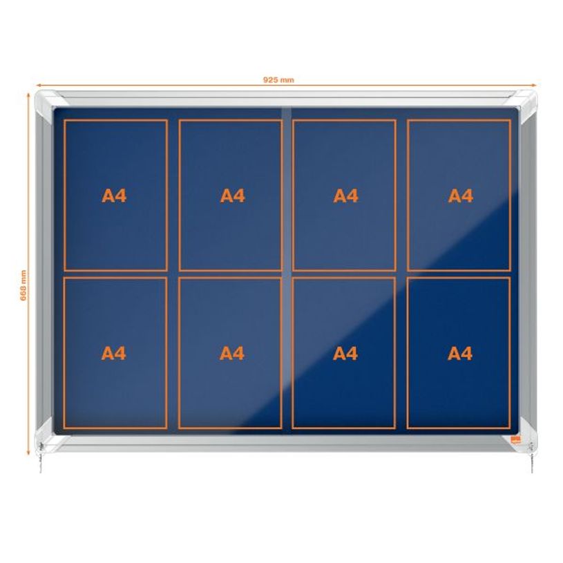 5028252063807-Nobo - Vitrine d'affichage - 8 feuilles A4 - surface en feutre bleu - porte coulissante - 92,2 x 66,5 x--2