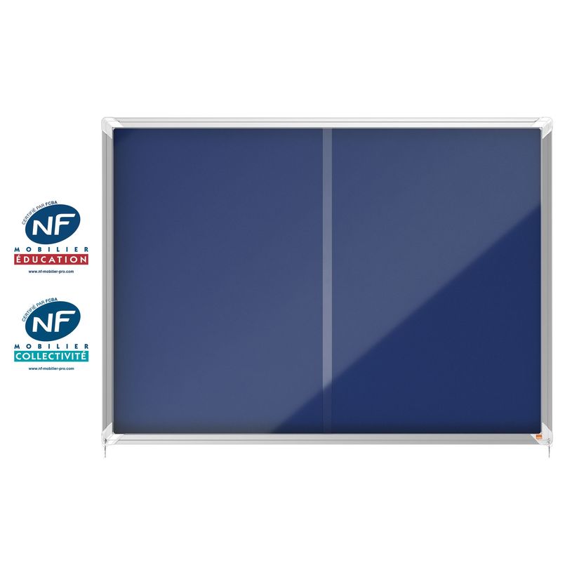 5028252611565-Nobo - Vitrine d'affichage - 18 feuilles A4 - surface en feutre bleu - porte coulissante - 135,2 x 96,7--0