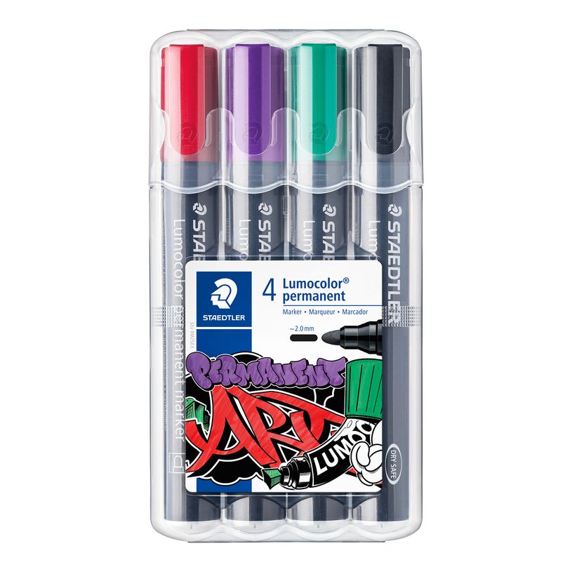 4007817078303-STAEDTLER Lumocolor 352 - 4 Marqueurs - couleurs assorties -  pointe ogive-P_400013255_5-0