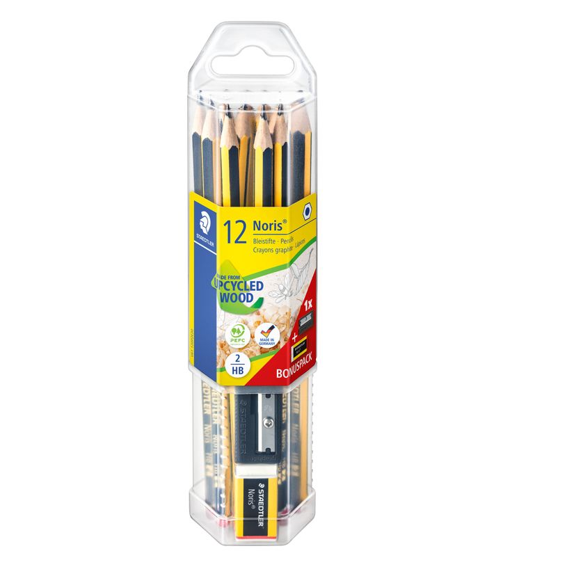 4007817080351-STAEDTLER Noris 120 - 12 Crayons à papier - HB - avec gomme et taille-crayon - pack spéc-P_400013256_2-0