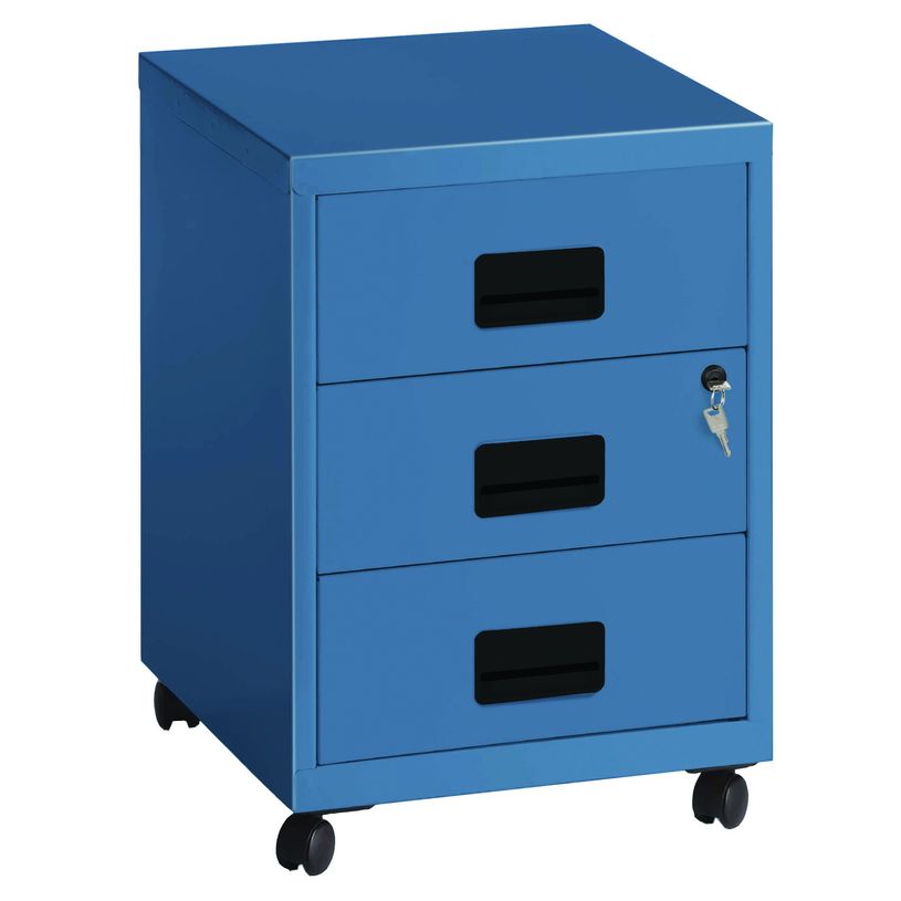 3219090950967-Caisson mobile - 3 tiroirs - bleu-P_400013265_1-0