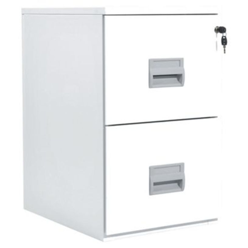 3219090957935-Classeur 2 tiroirs pour dossiers suspendus - 66 x 40 x 40 cm - blanc-P_400013270_1-0