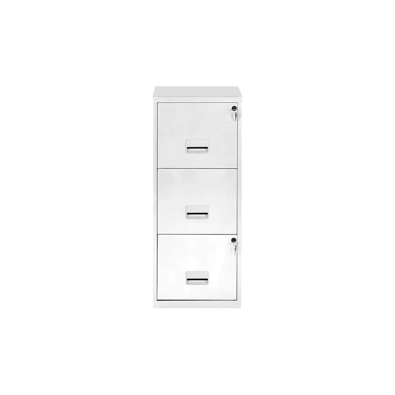 3219090950745-Classeur 3 tiroirs pour dossiers suspendus - 95,7 x 40 x 40 cm - blanc-P_400013276_1-0
