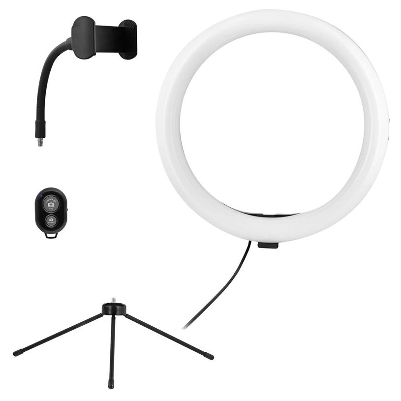 3303170100400-T'nB Influence - Eclairage Anneau LED 10" avec mini trépied pour Smartphone-P_400013483_10-1
