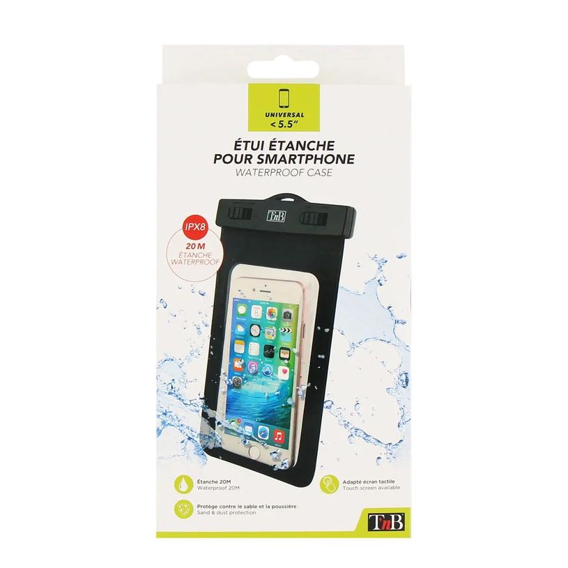 3303170081938-T'nB XL Universal - Etui de protection étanche pour smartphone - noir-P_400013485_5-3