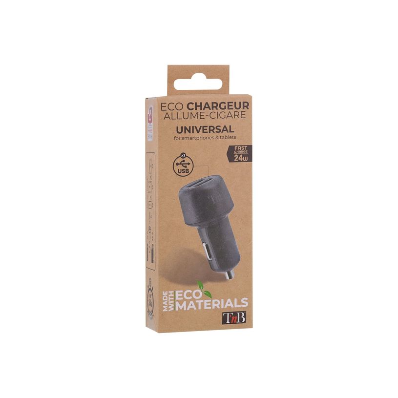 3303170100912-T'nB Eco - chargeur allume-cigare pour smartphone - 2 USB - gris-P_400013491_3-5