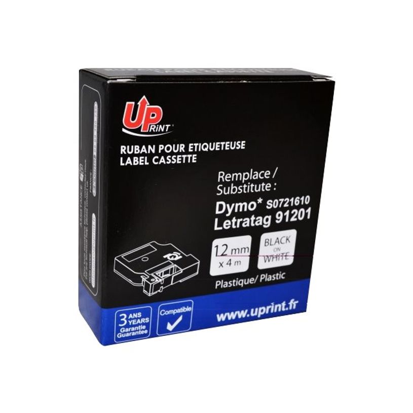 3584770437305-UPrint - Ruban d'étiquettes auto-adhésives pour Dymo 91201 - 1 rouleau (12 mm x 4 m) - f-P_400013510_1-1