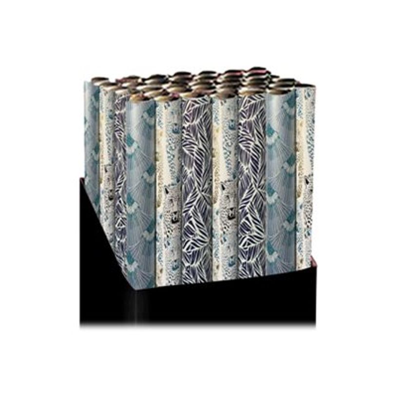 3700572757322-Kiub - Papier cadeau jungle bleu - 70 cm x 2 m - disponible dans différents motifs - 80 g-P_400013979_1-0