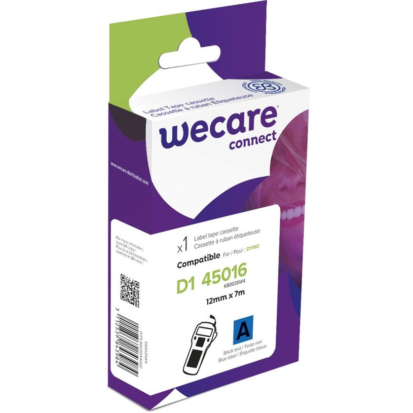 3112539843984-WECARE - Ruban d'étiquettes auto-adhésives pour DYMO - D1 45016 -  1 rouleau (12 mm x 7 -P_400014049_1-0