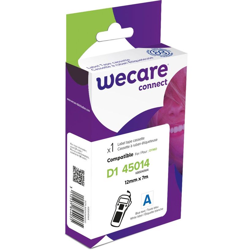 3112539844035-WECARE - Ruban d'étiquettes auto-adhésives pour DYMO - D1 45014 -  1 rouleau (12 mm x 7 m-P_400014050_1-0