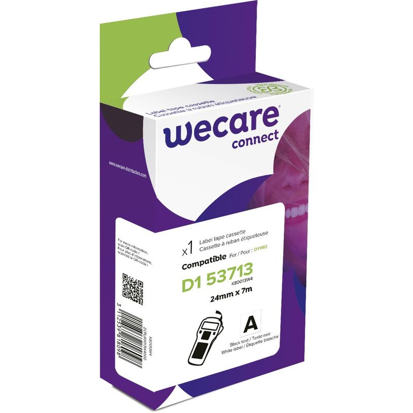 3112539818098-WECARE - Ruban d'étiquettes auto-adhésives pour DYMO - D1 53713 -  1 rouleau (24 mm x 7 m-P_400014058_1-0