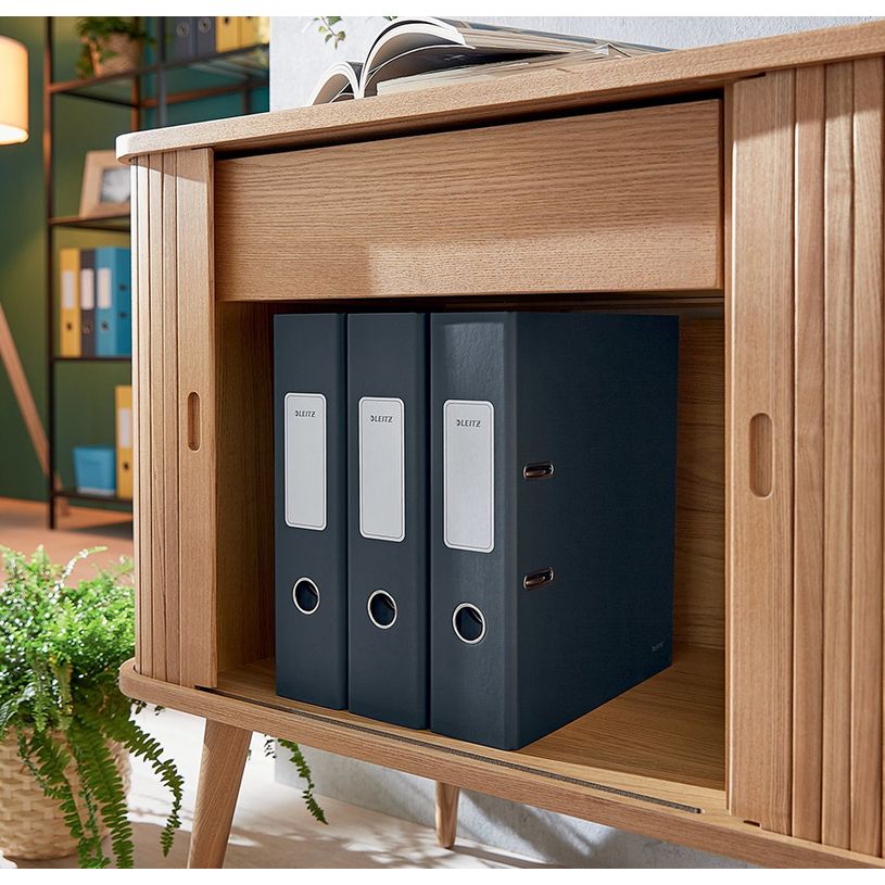 4002432125227-Leitz 180° Cosy - Classeur à levier - Dos 80 mm - A4 - gris-P_400014122_5-4