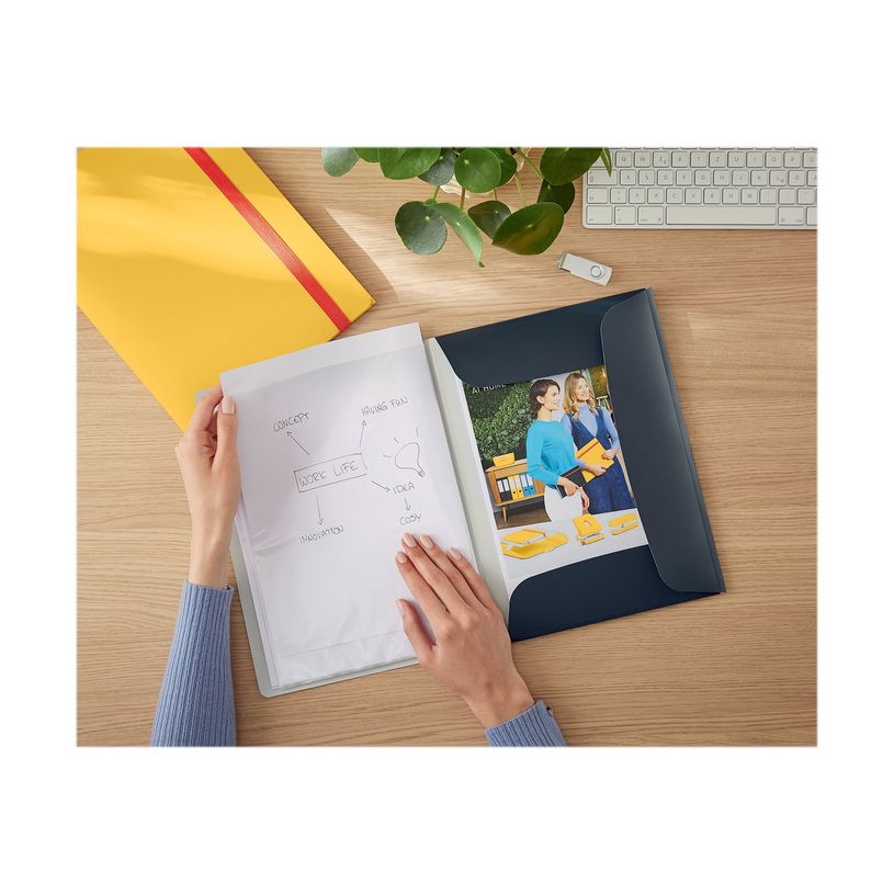 4002432125746-Leitz Cosy Mobile - Porte vues avec élastique - 40 vues - gris-P_400014139_3-2