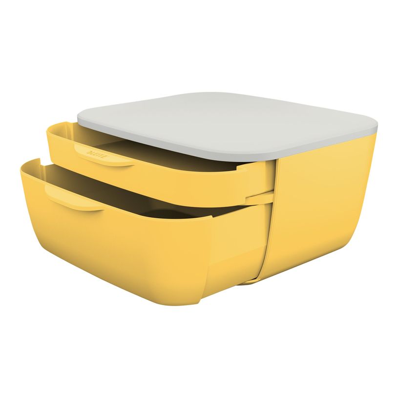 4002432124756-Leitz Cosy - Bloc de classement plastique - 2 tiroirs - jaune-P_400014143_3-2