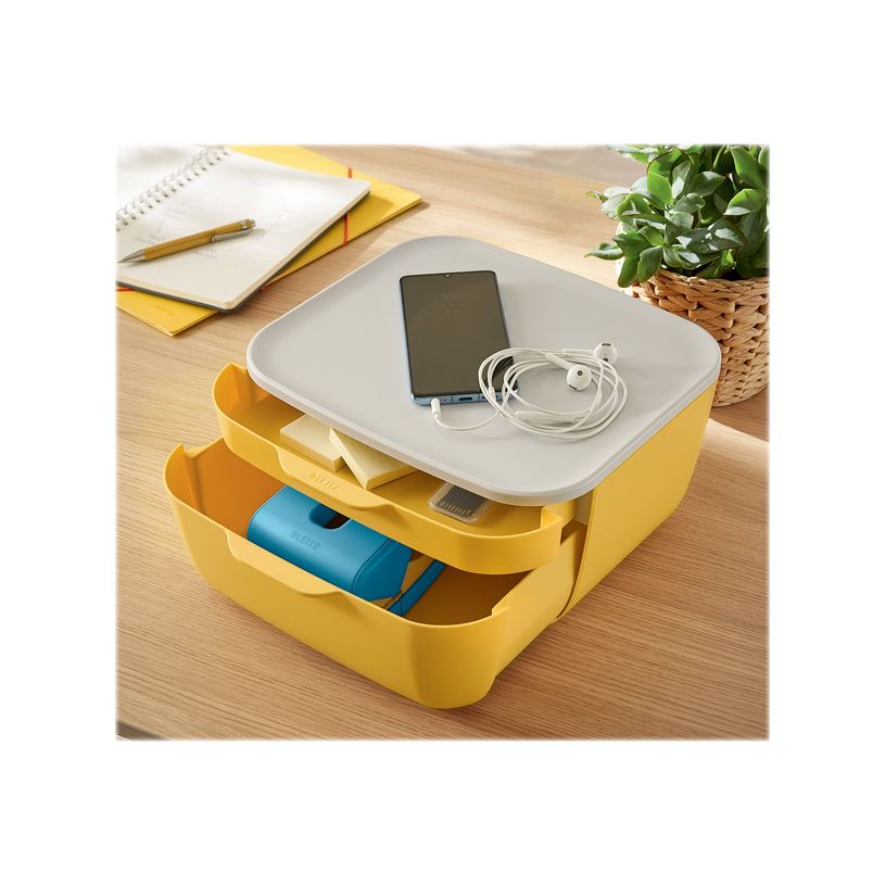 4002432124756-Leitz Cosy - Bloc de classement plastique - 2 tiroirs - jaune-P_400014143_5-4