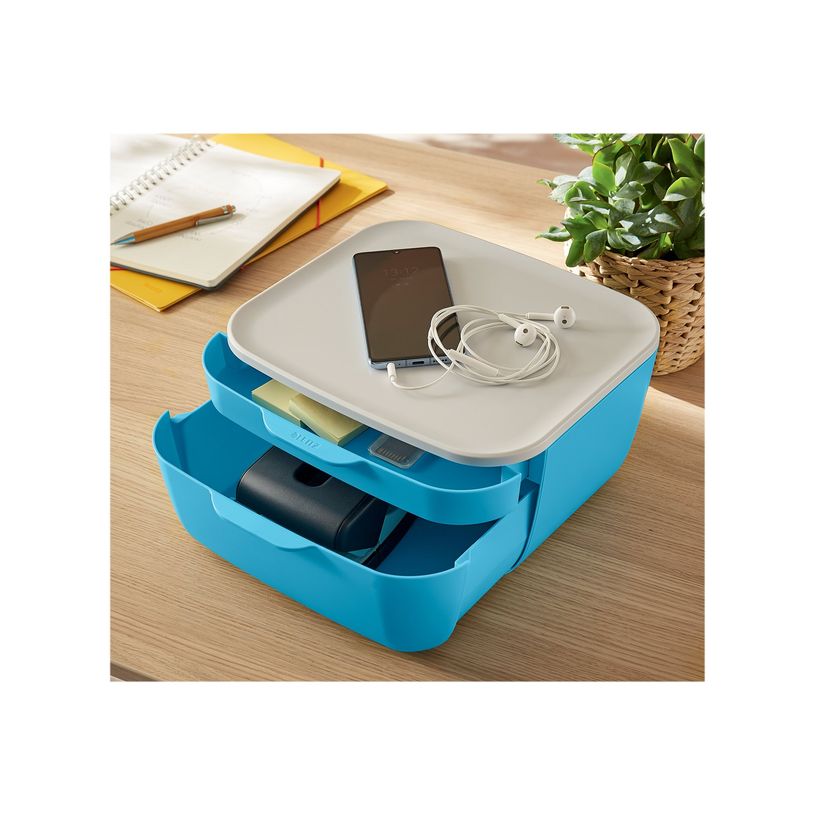 4002432124763-Leitz Cosy - Bloc de classement plastique - 2 tiroirs - bleu-P_400014144_6-5