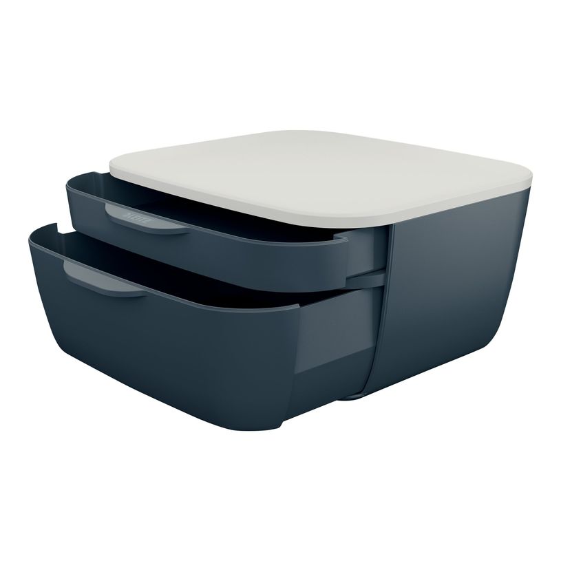 4002432124770-Leitz Cosy - Bloc de classement plastique - 2 tiroirs - gris-P_400014145_3-2