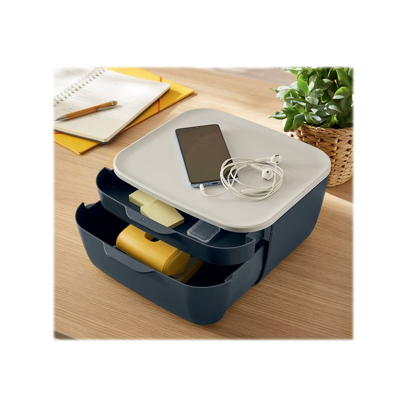 4002432124770-Leitz Cosy - Bloc de classement plastique - 2 tiroirs - gris-P_400014145_6-5