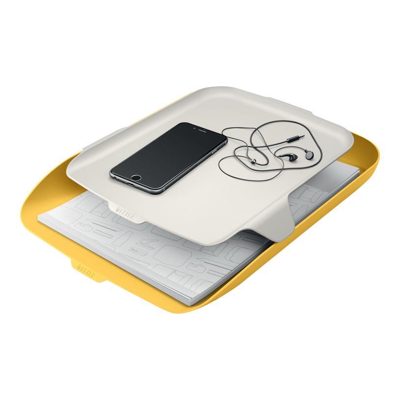 4002432124817-Leitz Cosy - Corbeille à courrier plastique avec organiseur de bureau - jaune-P_400014155_2-0