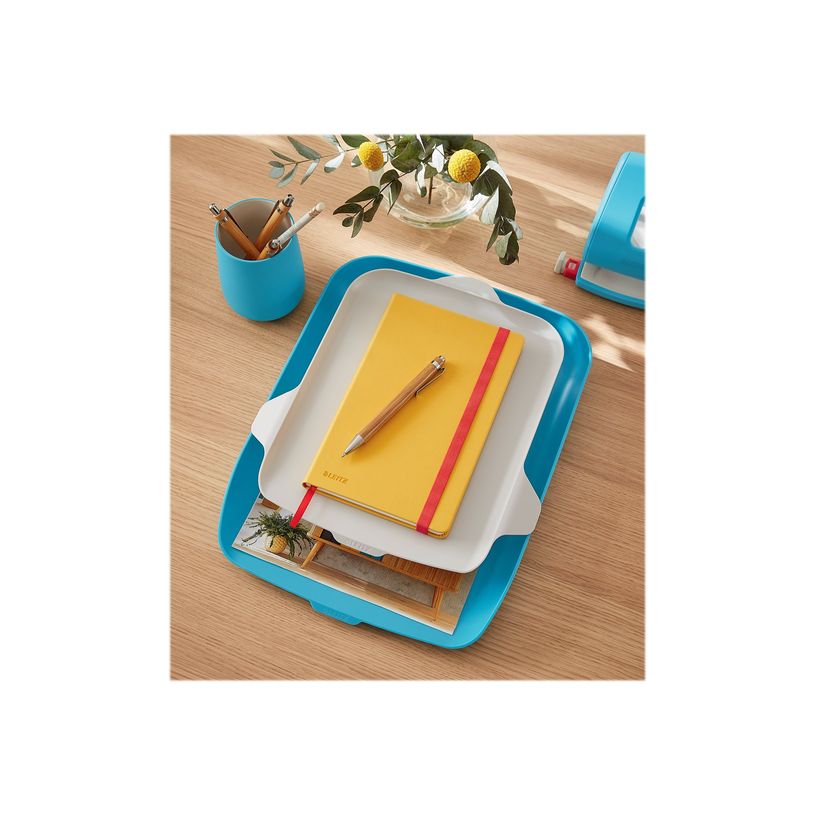 4002432124824-Leitz Cosy - Corbeille à courrier plastique avec organiseur de bureau - bleu-P_400014156_1-2