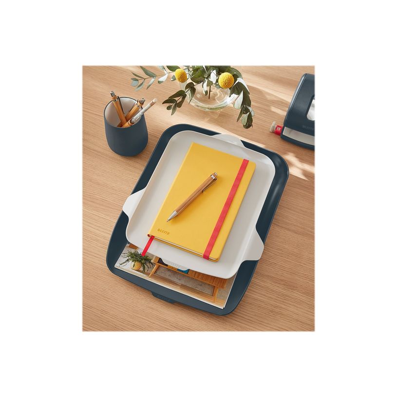 4002432124831-Leitz Cosy - Corbeille à courrier plastique avec organiseur de bureau - gris-P_400014157_1-2